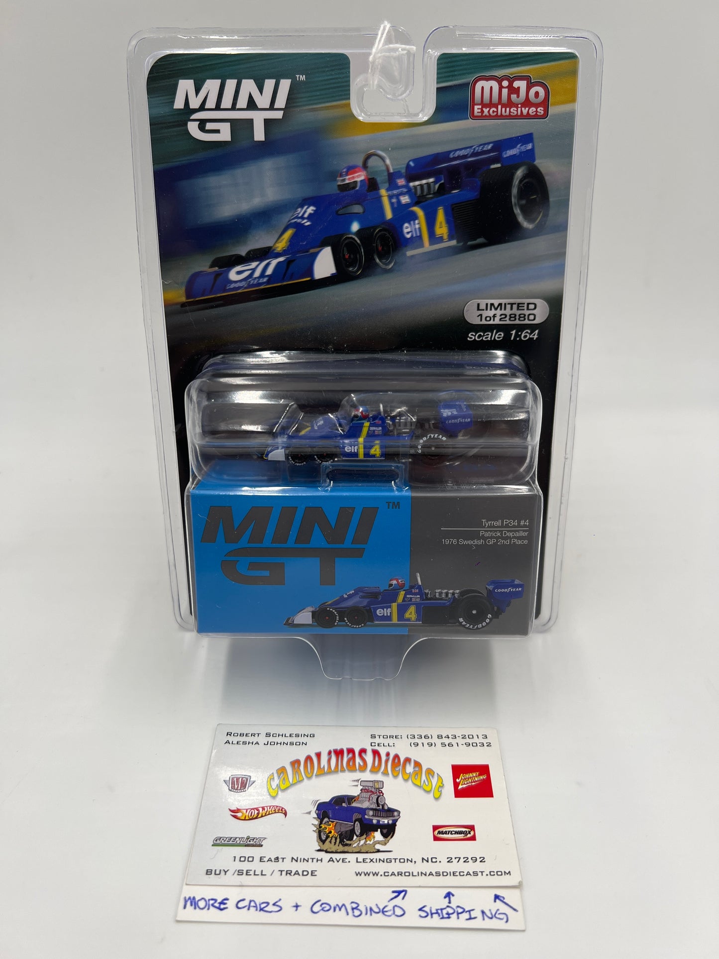 Mini GT Mijo Exclusives #584 Tyrell P34 #4 Patrick Depailler Blue