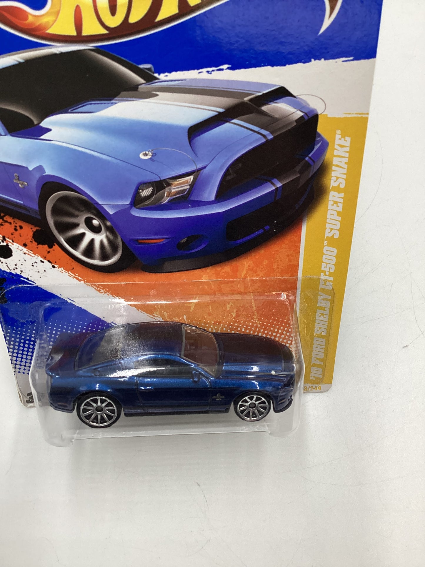 2011 Hot Wheels #3 10 Ford Shelby GT-500 Super Snake Blue 25H