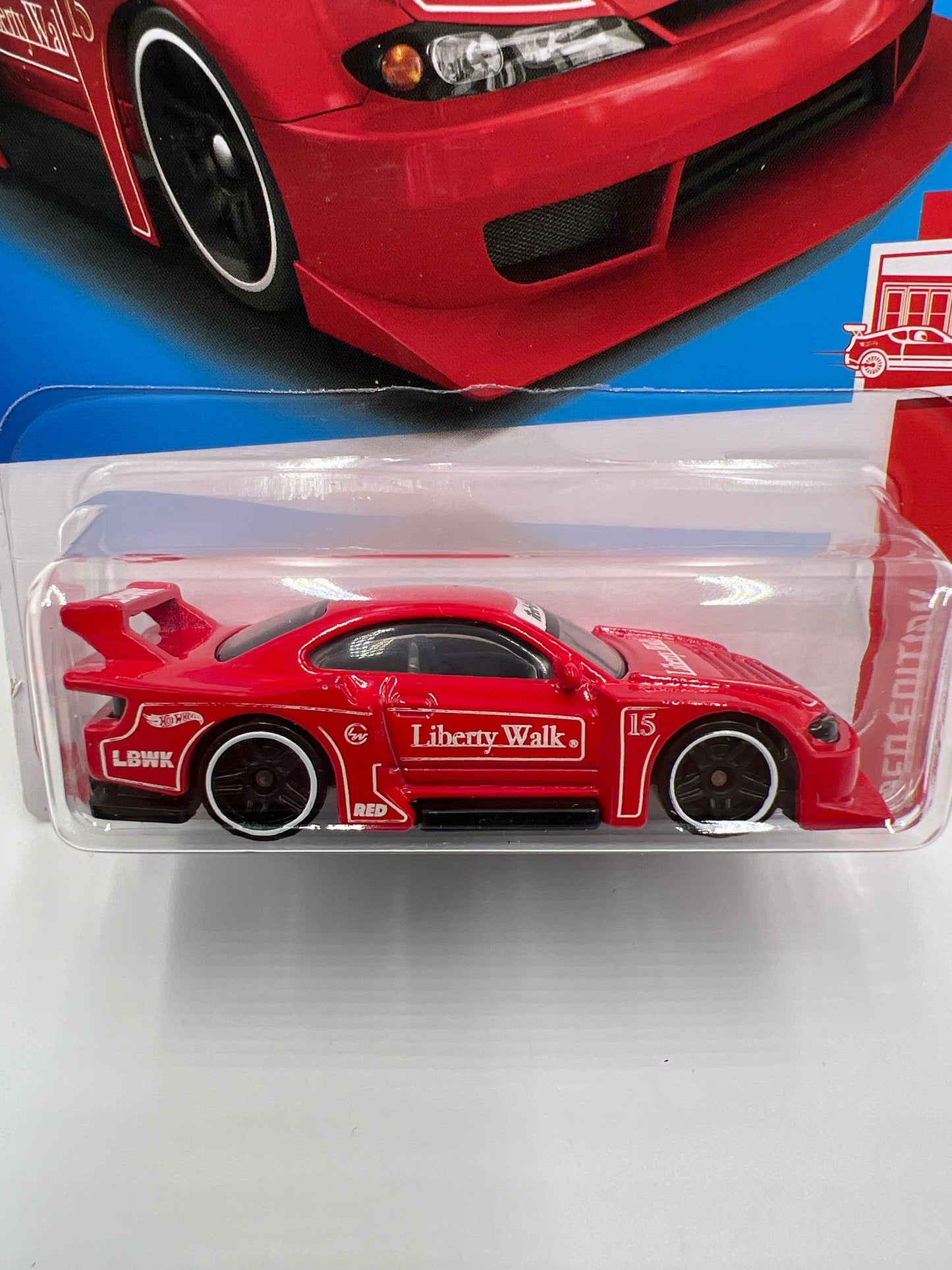2023 Hot Wheels Target Exclusive Red Edition #17 LB Super Silhouette Nissan Silvia S15 Red W/Protector