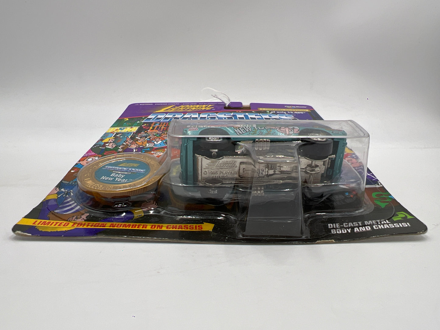 Johnny Lightning Dragsters New Year 98 #3512 Baby New Year Blue 186C