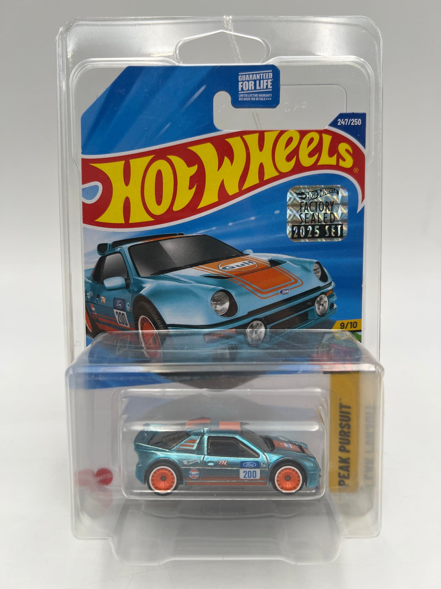 2025 Hot Wheels Factory Sealed Super Treasure Hunt #247 Ford RS200 Gulf Blue W/Protector