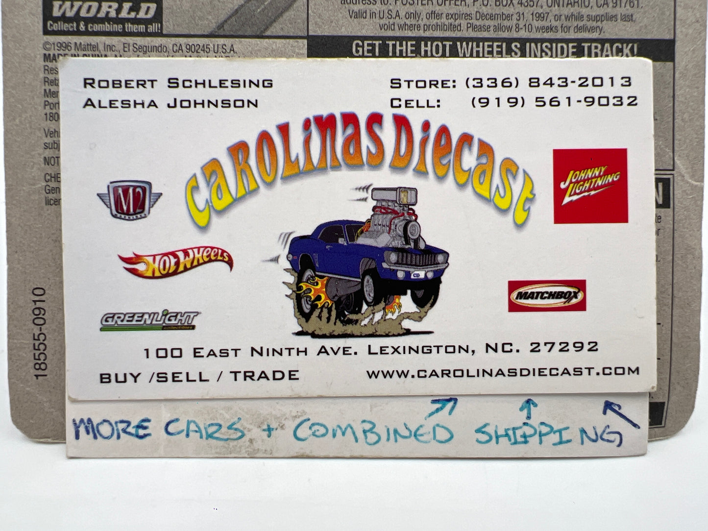 1997 Hot Wheels Collector #618 Chevy Stocker White Bad Card 240B