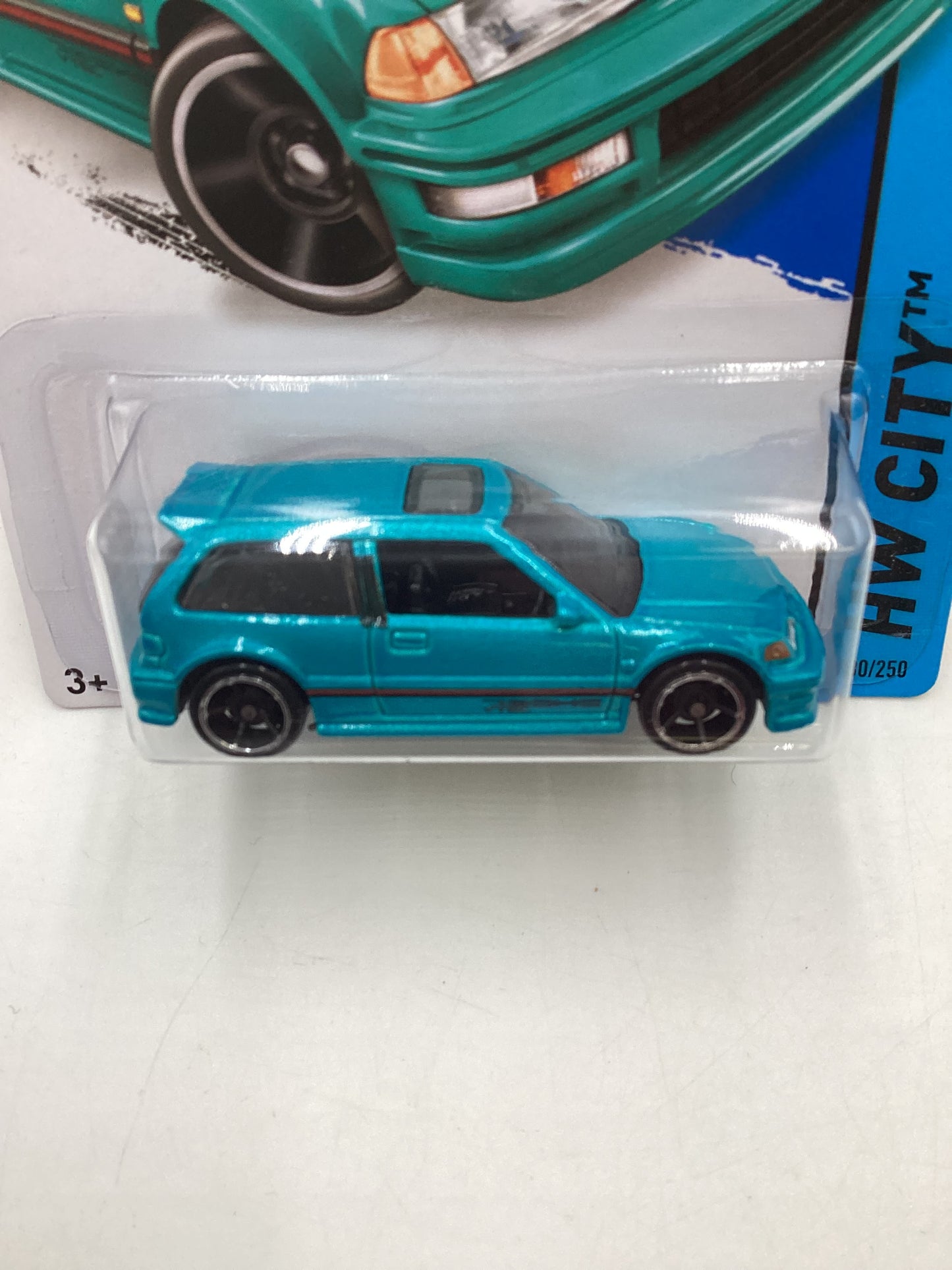 2014 Hot Wheels #30 1990 Honda Civic EF Teal W/Protector