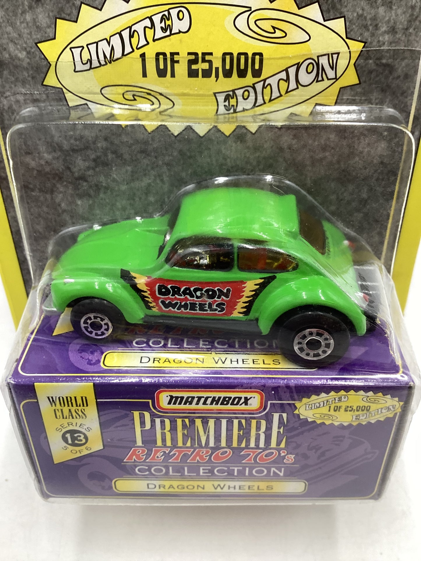 Matchbox Premiere Retro 70’s Series 13 #5 Dragon Wheels Green 208A