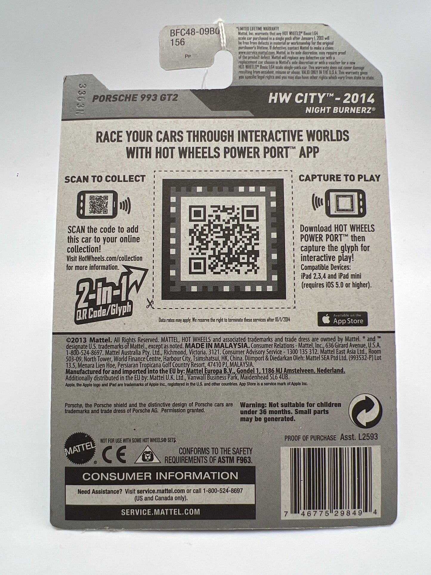 2014 Hot Wheels HW City #27 Porsche 993 GT2 Red 98B