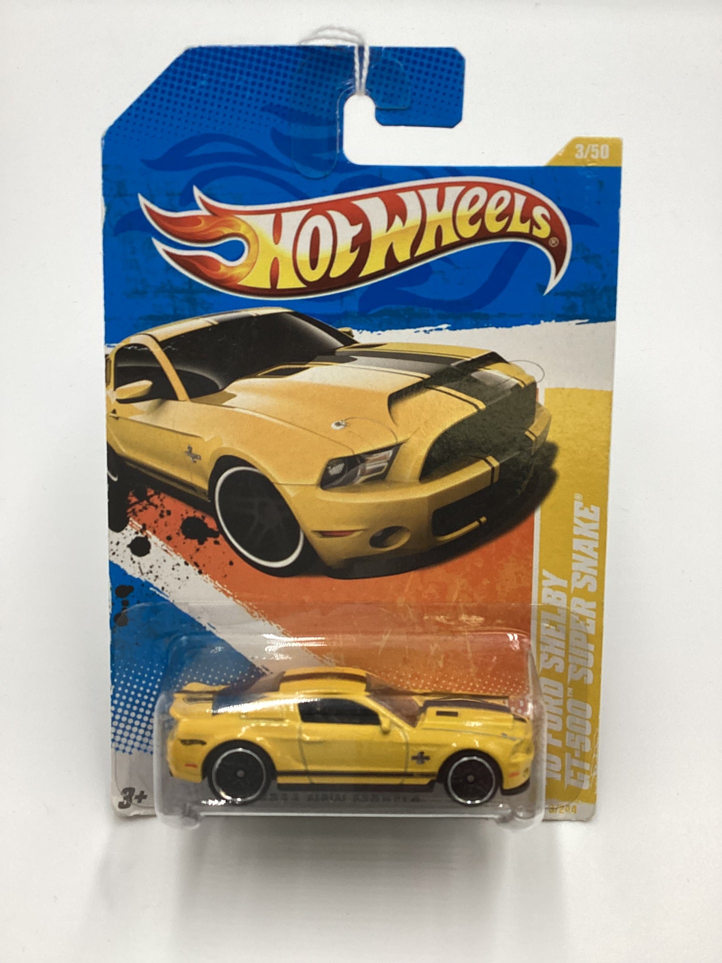 2011 Hot Wheels #3 10 Ford Shelby GT-500 Super Snake Yellow 19D