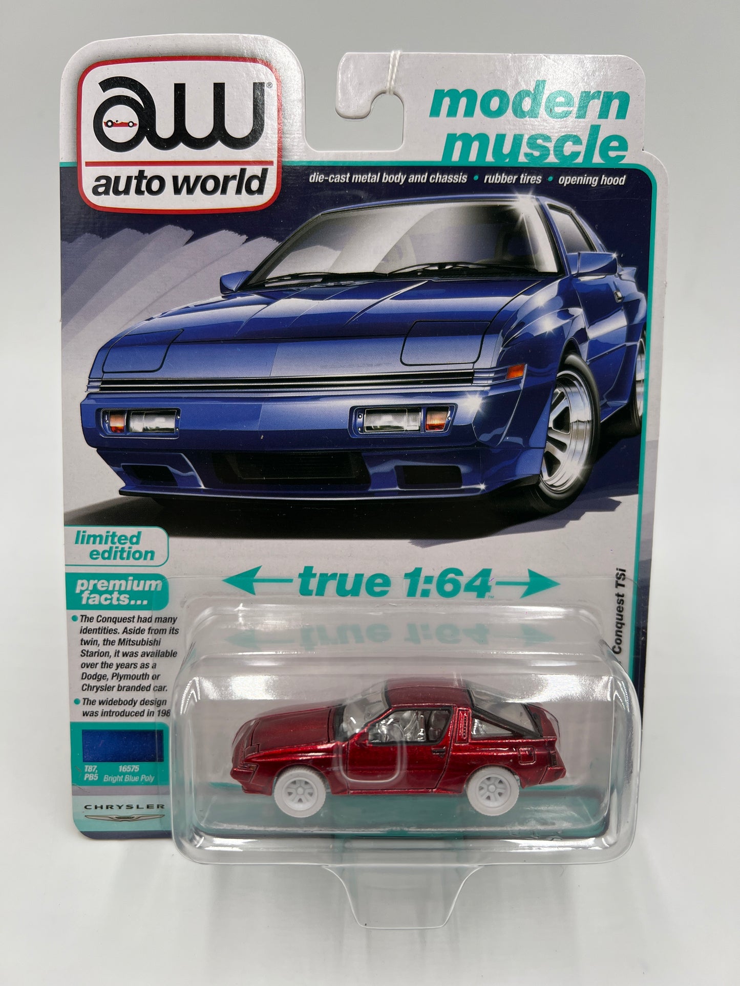 2025 Auto World Modern Muscle CHASE Release 1 Version A 1988 Chrysler Conquest TSi Ultra Red
