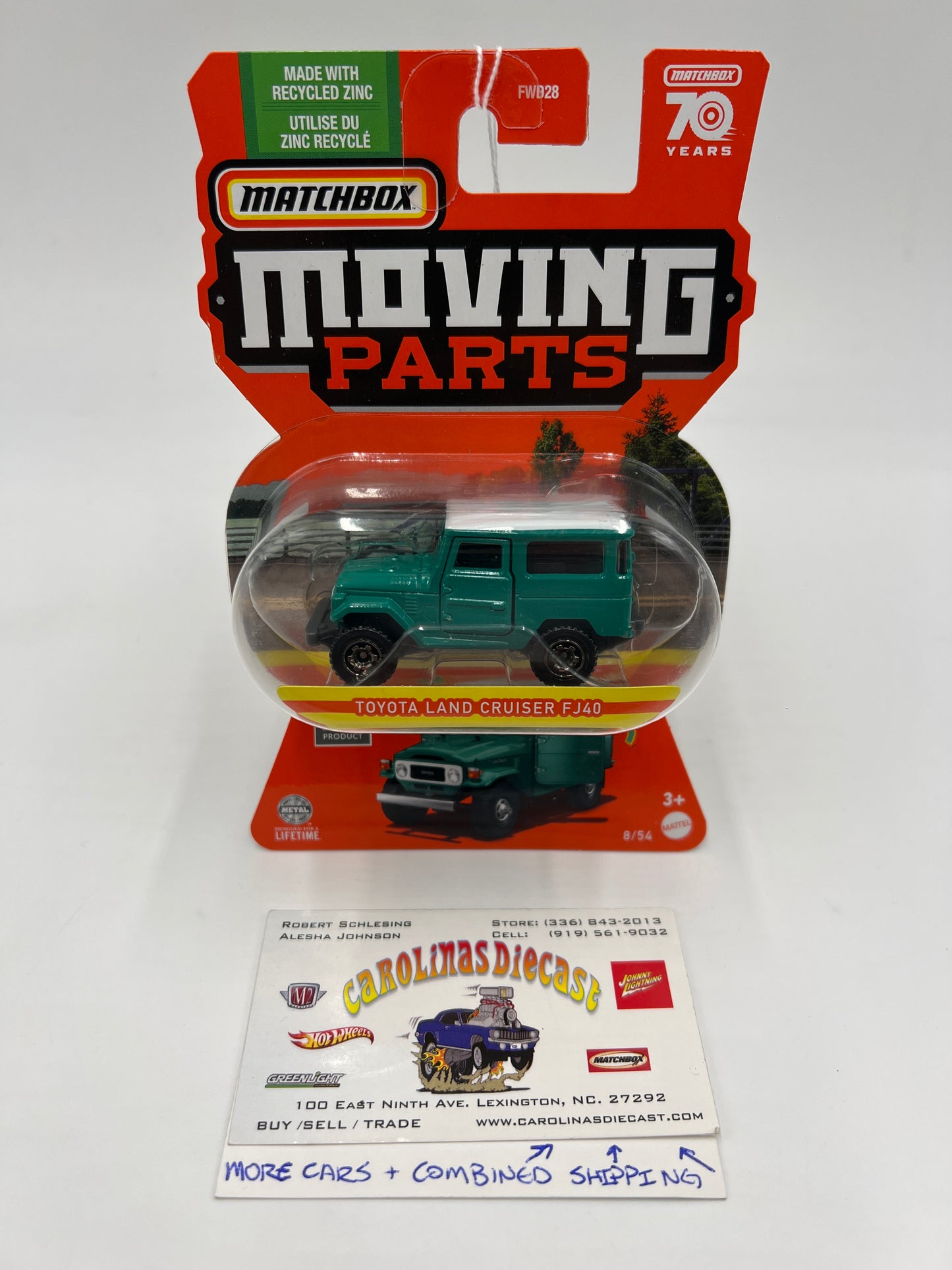 Matchbox Moving Parts #8 Toyota Land Cruiser FJ40 Green 168H