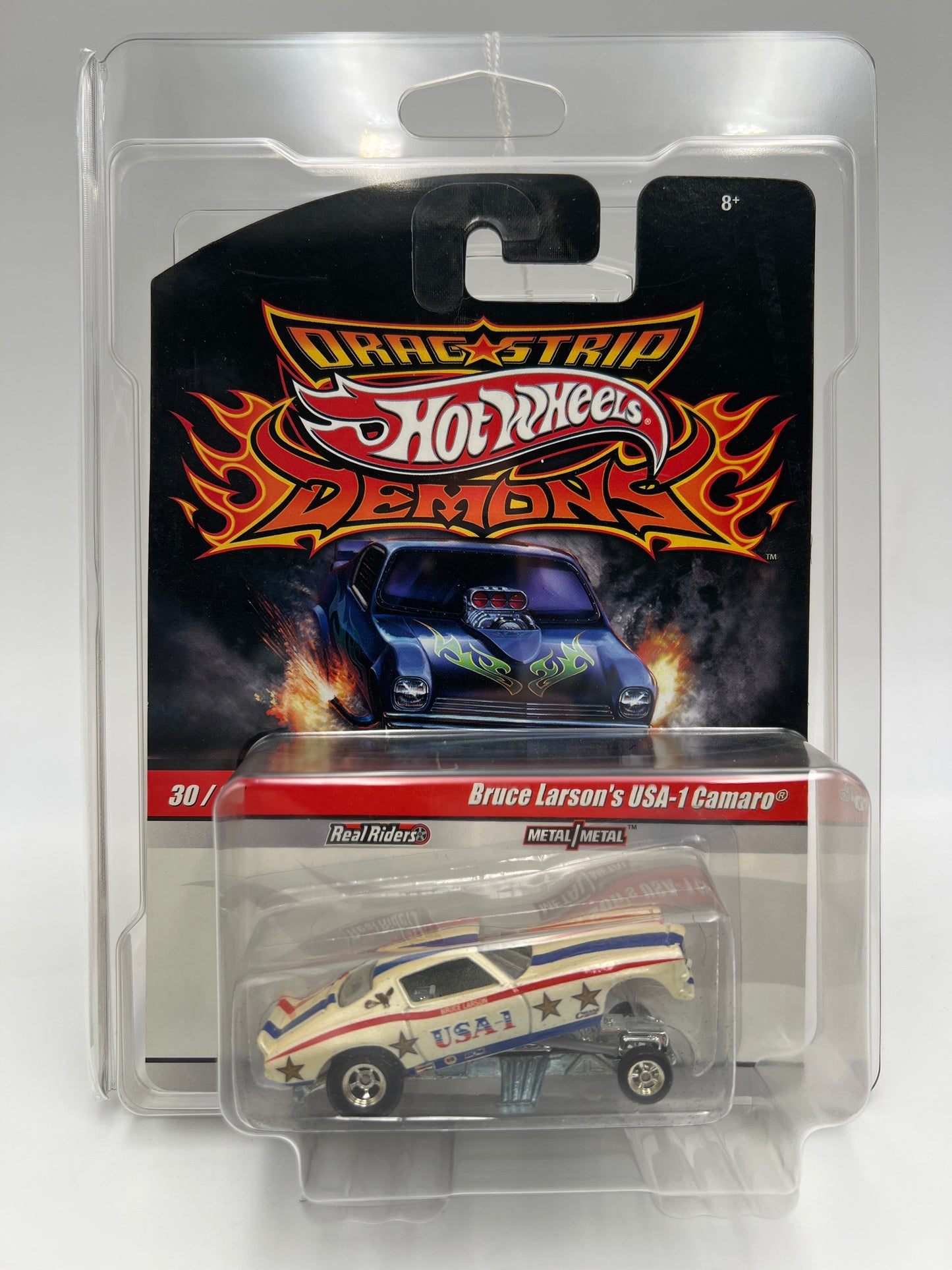 Hot Wheels Drag Strip Demons #30 Bruce Larsons USA-1 Camaro W/Protector
