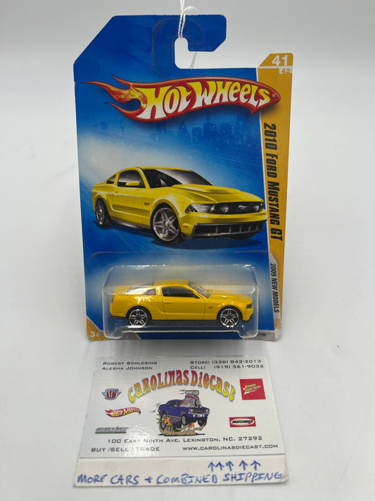 2009 Hot Wheels New Models #041 2010 Ford Mustang GT Yellow 35D