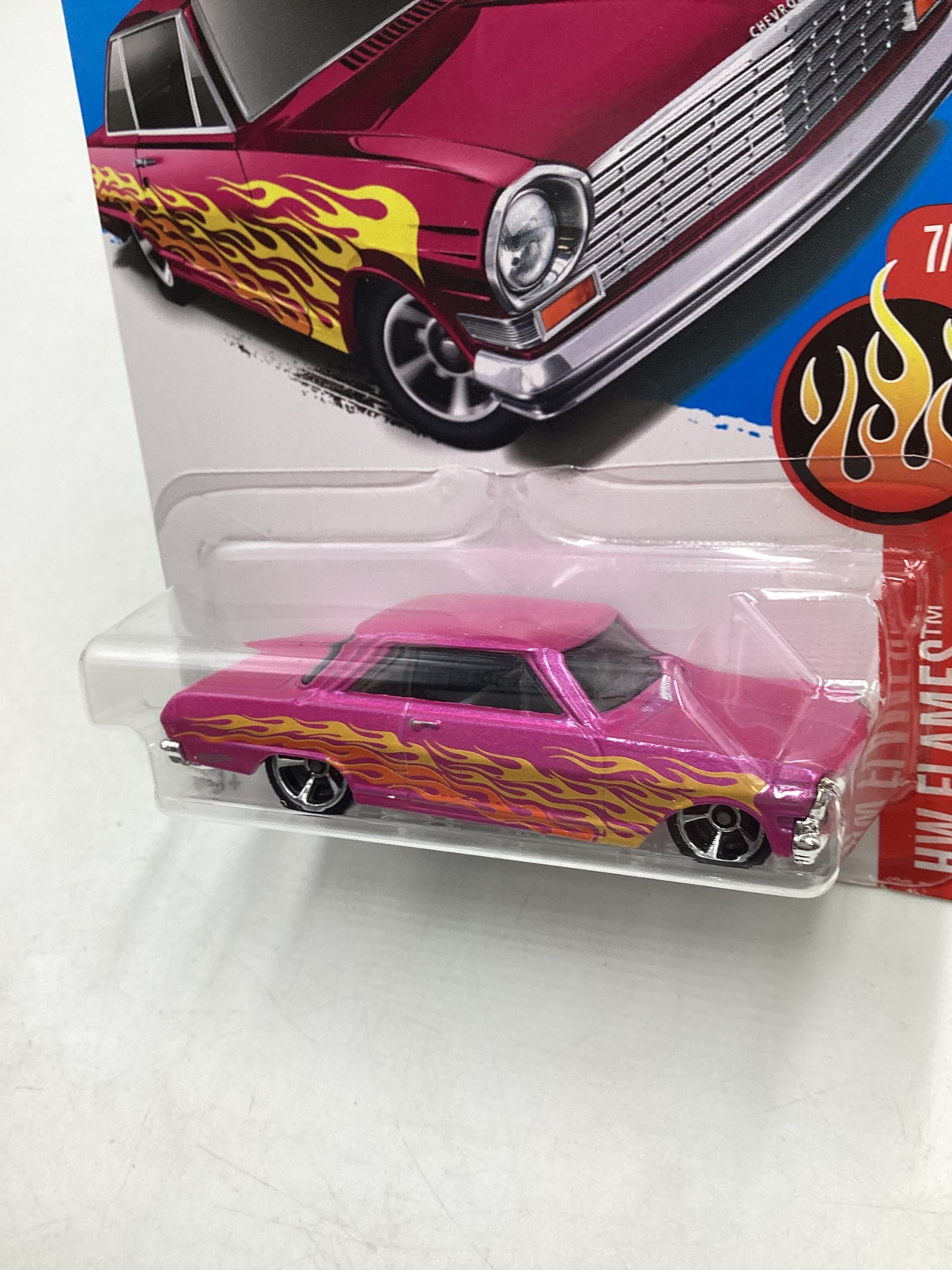 2017 Hot Wheels #014 63 Chevy II Pink 6B