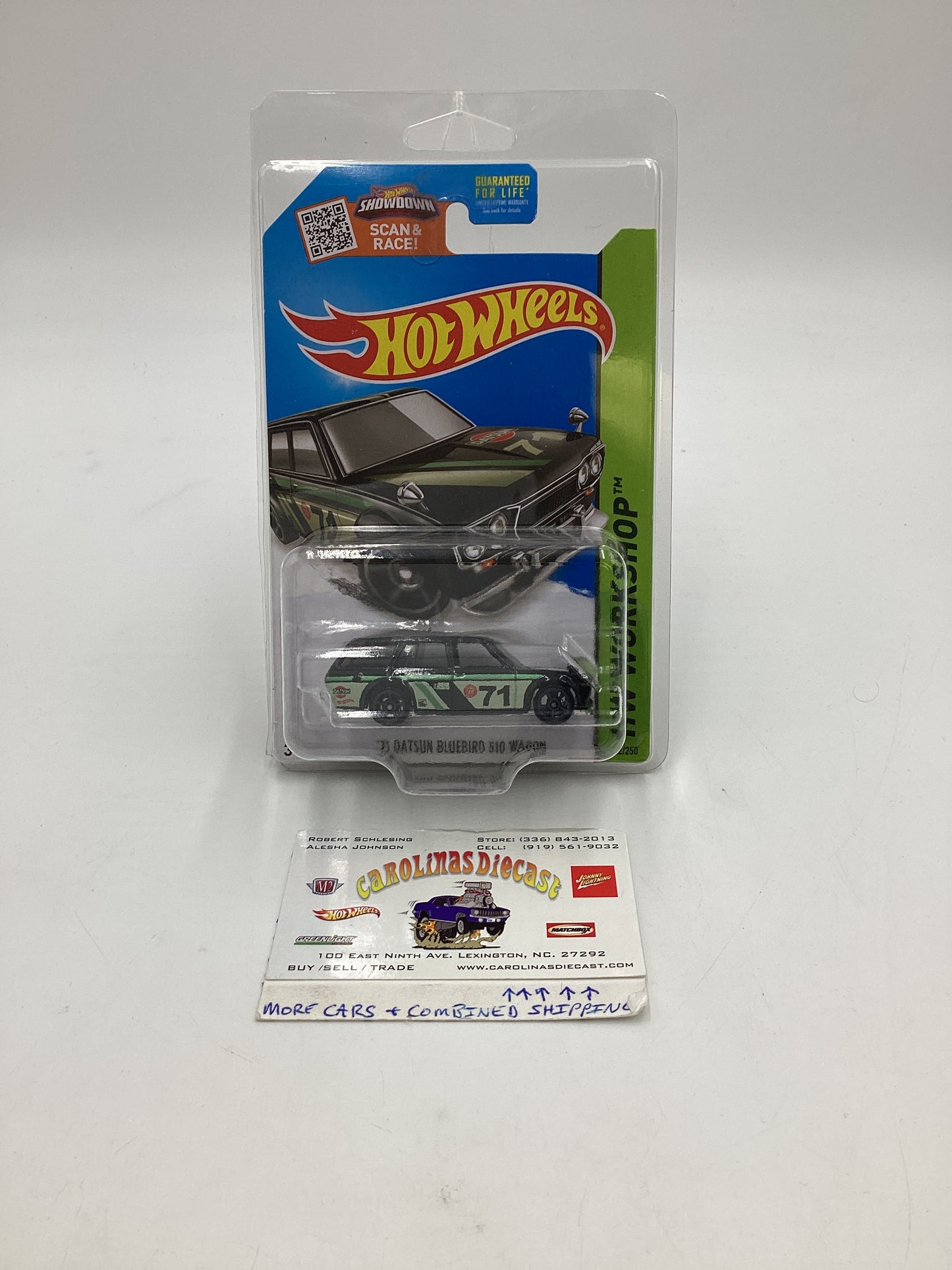 2015 Hot Wheels  #202 71 Datsun Bluebird 510 Wagon Kmart Exclusive W/Protector 240A