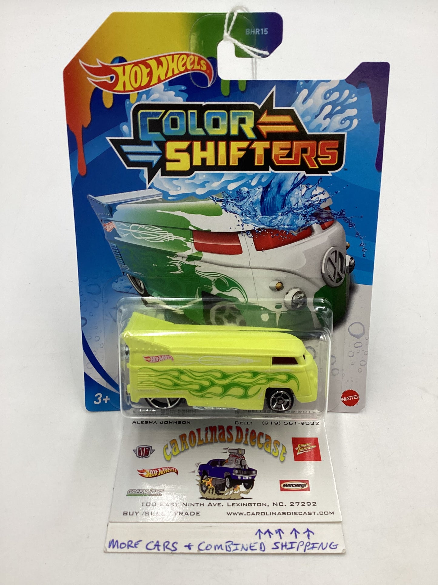 Hot wheels Color Shifters Volkswagen Drag Bus Yellow 157D