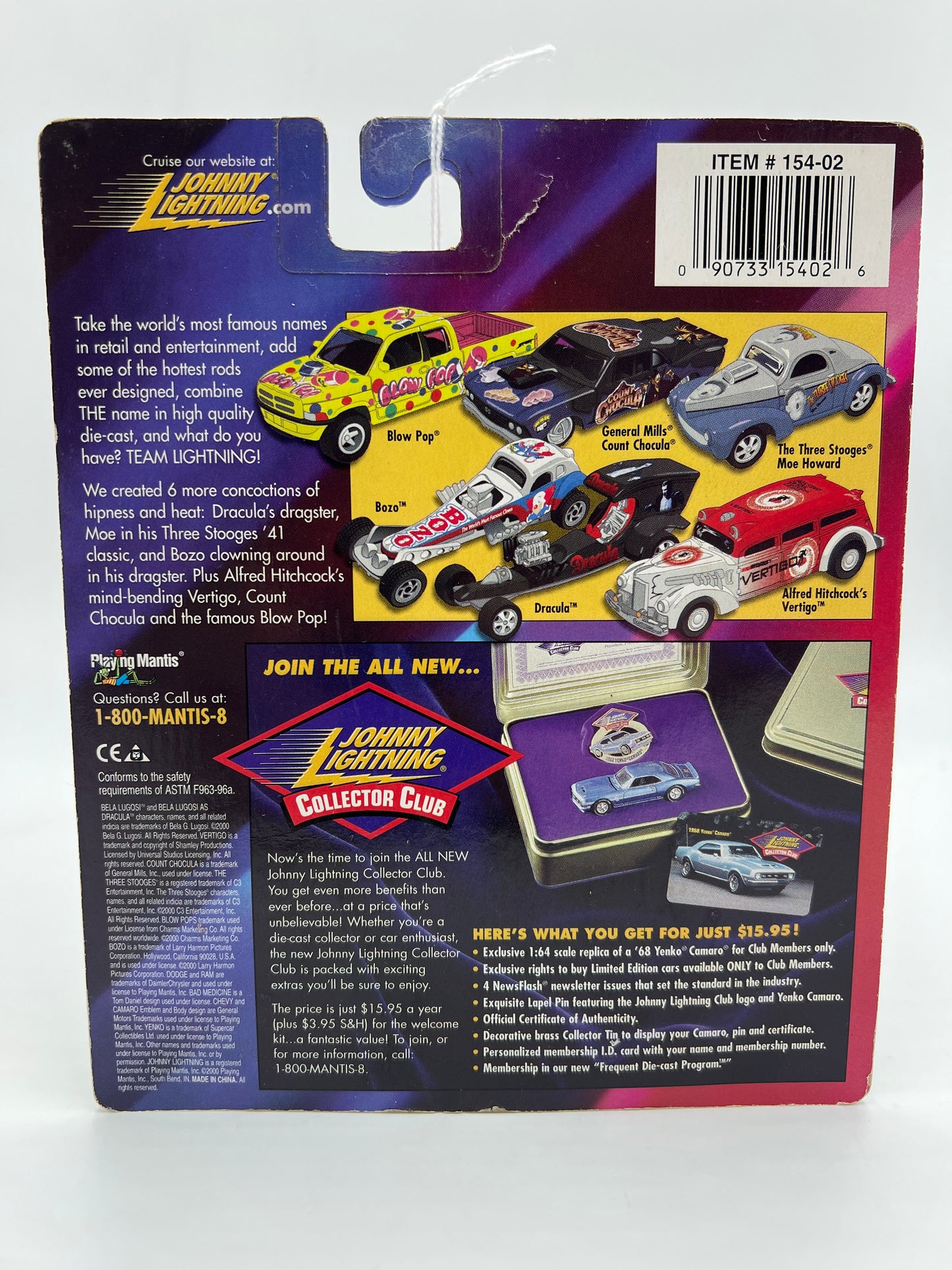 Johnny Lightning Team Lightning Blow Pop 1996 Dodge Ram Yellow 221G