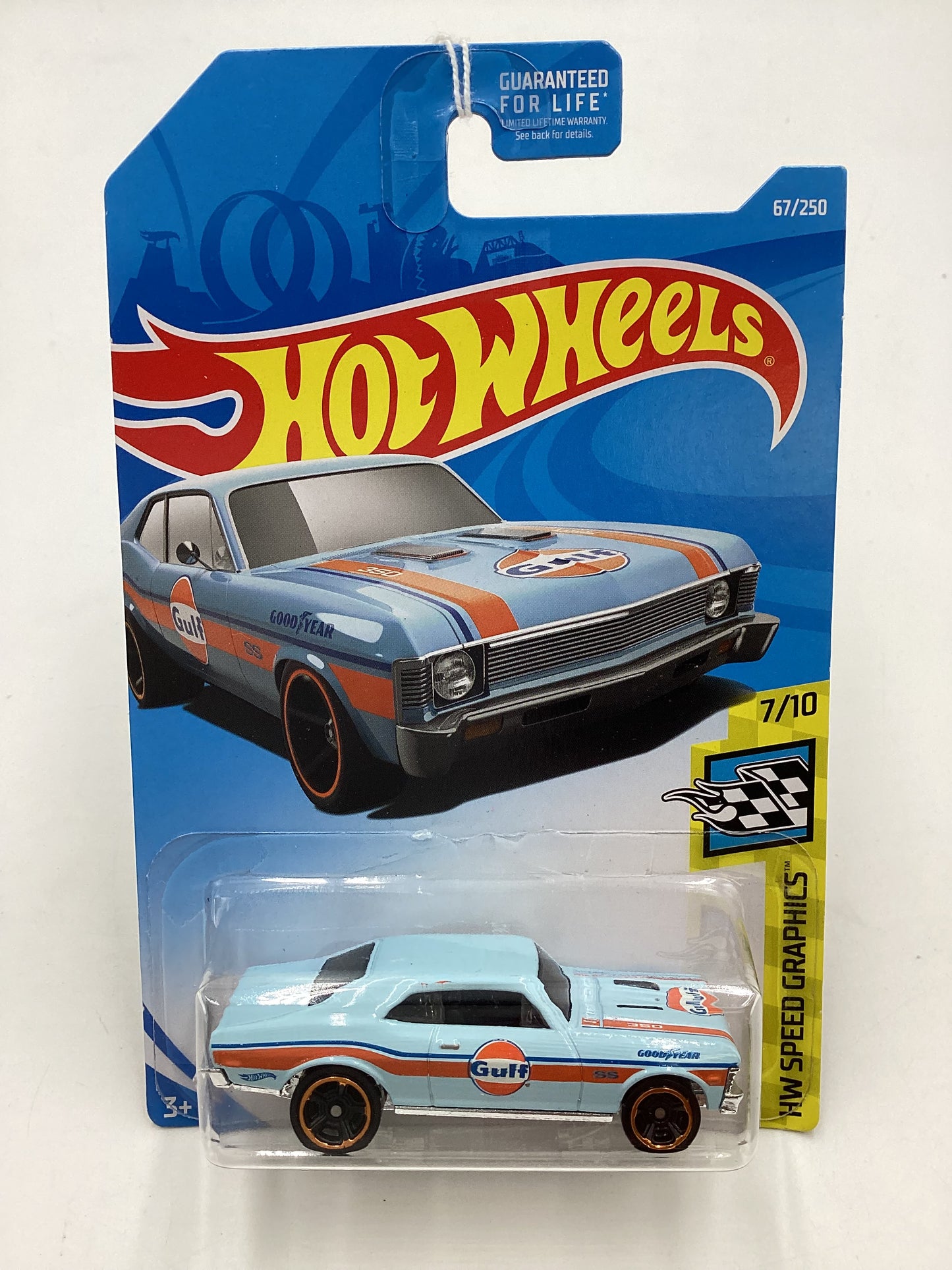 2019 Hot Wheels #67 Speed Graphics 68 Chevy Nova  gulf 17E