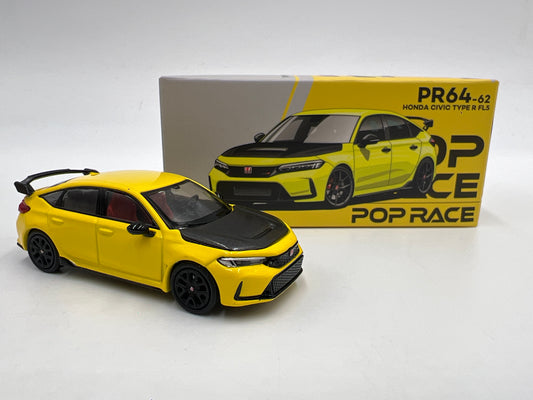 Pop Race 1/64 Honda Civic Type R FL5 Yellow PR64-62