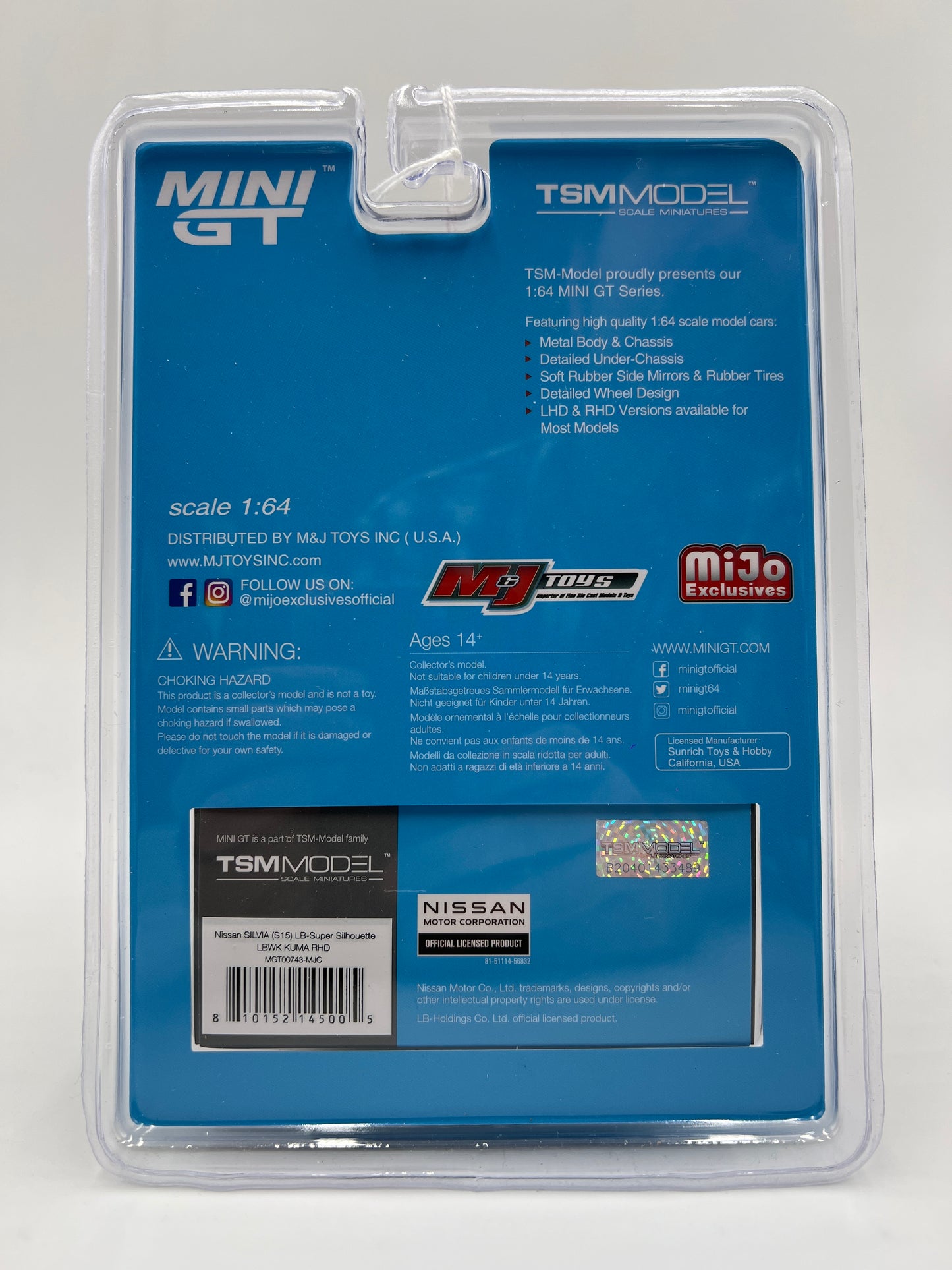 Mini GT Mijo Exclusives Libertywalk #743 CHASE Nissan Silvia S15 LB-Super Silhouette LBWK Kuma