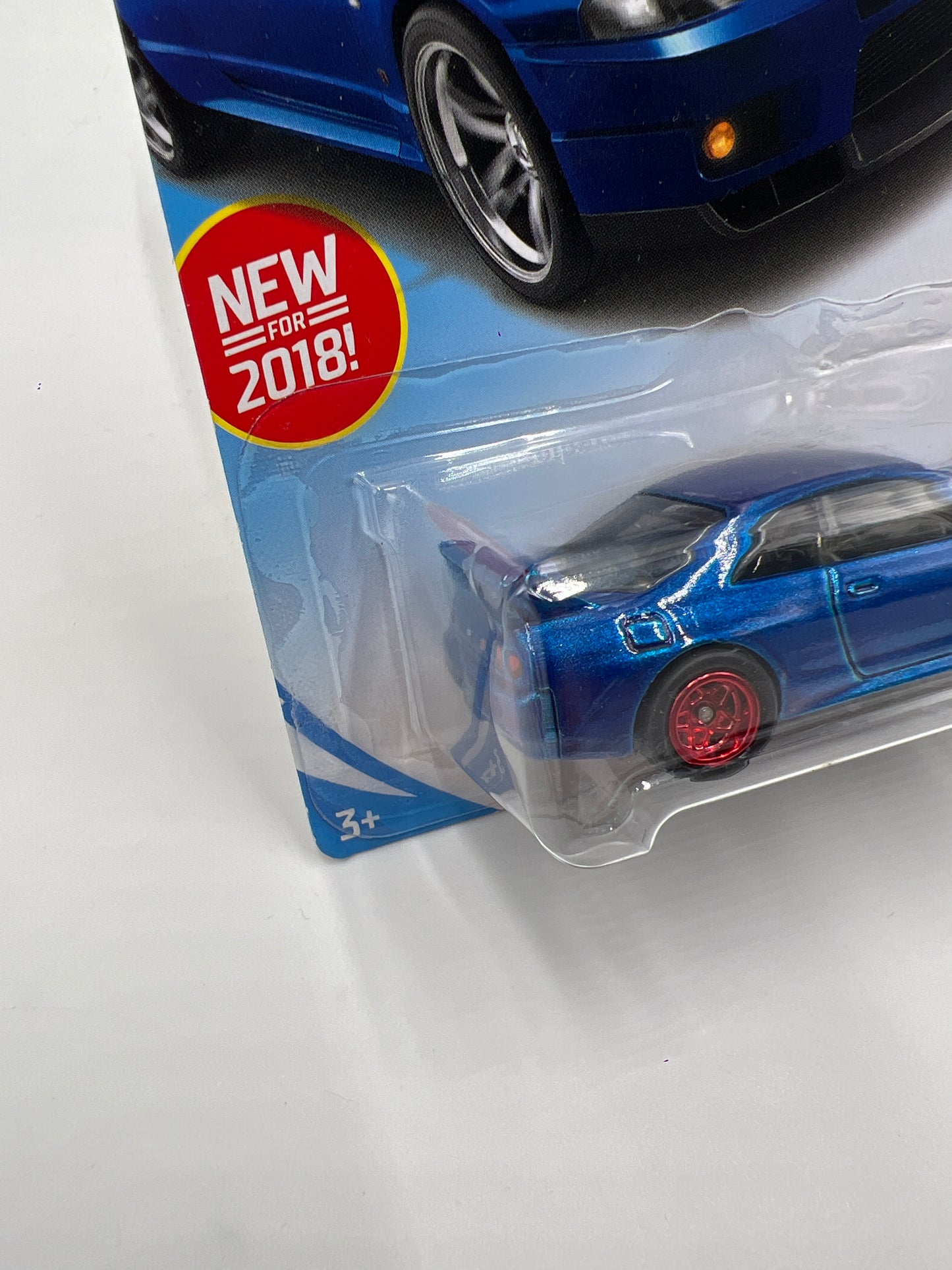 Hot Wheels Nissan Skyline GT-R R33 Blue Wheel Swap Custom On Card W/Protector SR
