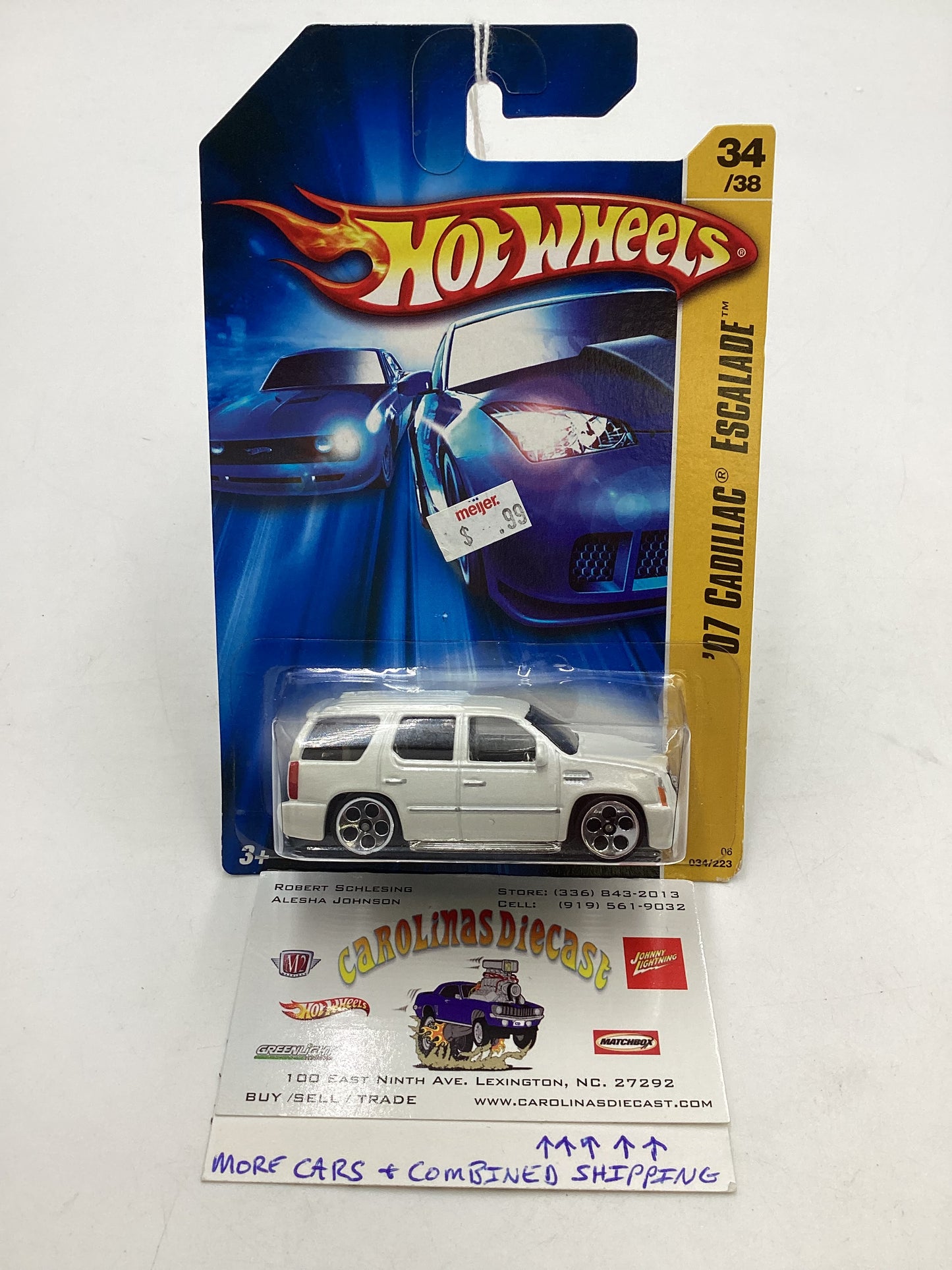 2007 Hot Wheels First Editions #34 Cadillac Escalade White 5 Dot 57B