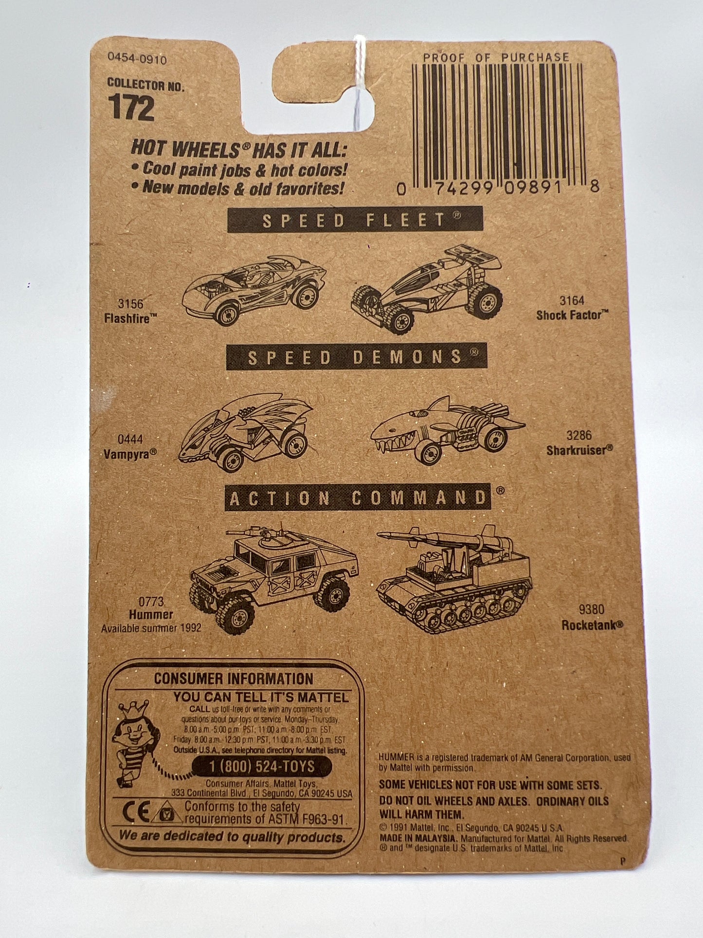 1991 Hot Wheels Collector #172 Mazda MX-5 Miata Yellow W/Lime Wheels 240B