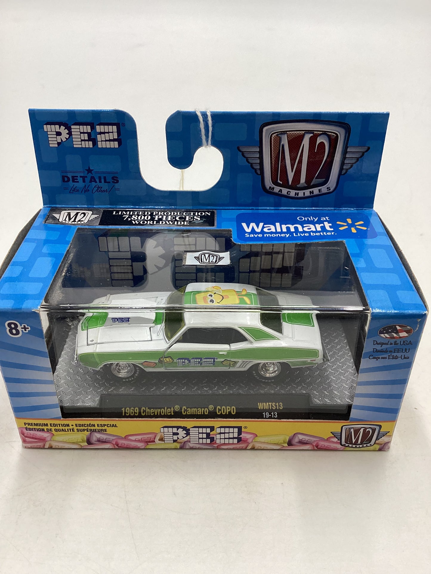 M2 Machines Walmart Exclusive Pez 1969 Chevrolet Camaro Copo White WMTS13