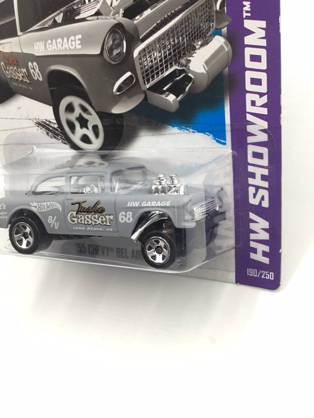 2013 hot wheels 1955 Chevy Bel Air Gasser Grey #190