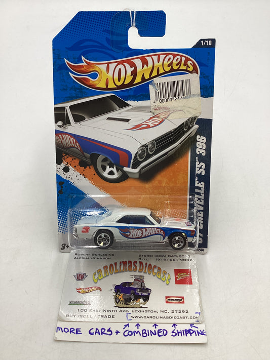 2011 Hot wheels #151 67 Chevelle SS 396 White 17D