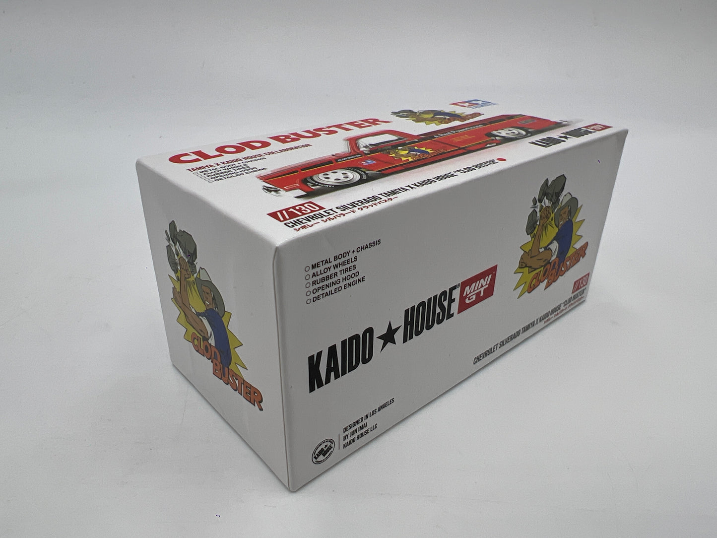 Mini GT x Kaido House #130 Chevrolet Silverado Tamiya x Kaido House Clod Buster Orange