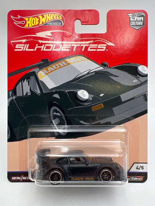 2018 Hot Wheels Premium Silhouettes #4 RWB Porsche 930 Matte Black W/Protector