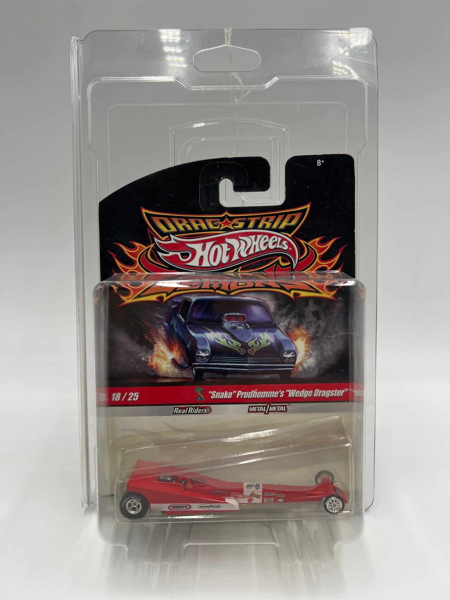 Hot Wheels Drag Strip Demons #18 Snake Prudhommes Wedge Dragster W/Protector