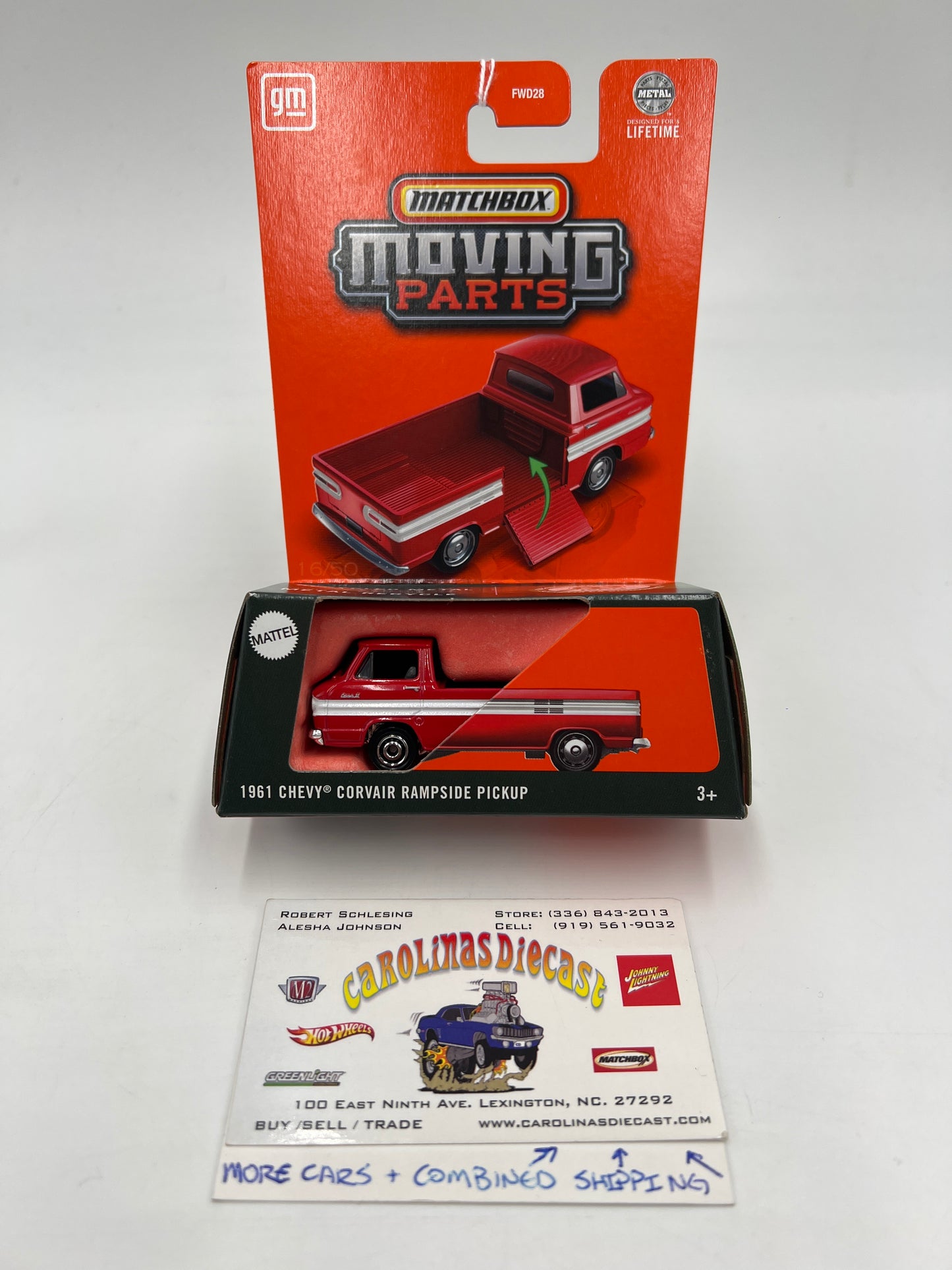 2025 Matchbox Moving Parts #16 1961 Chevy Corvair Rampside Pickup Red 167G