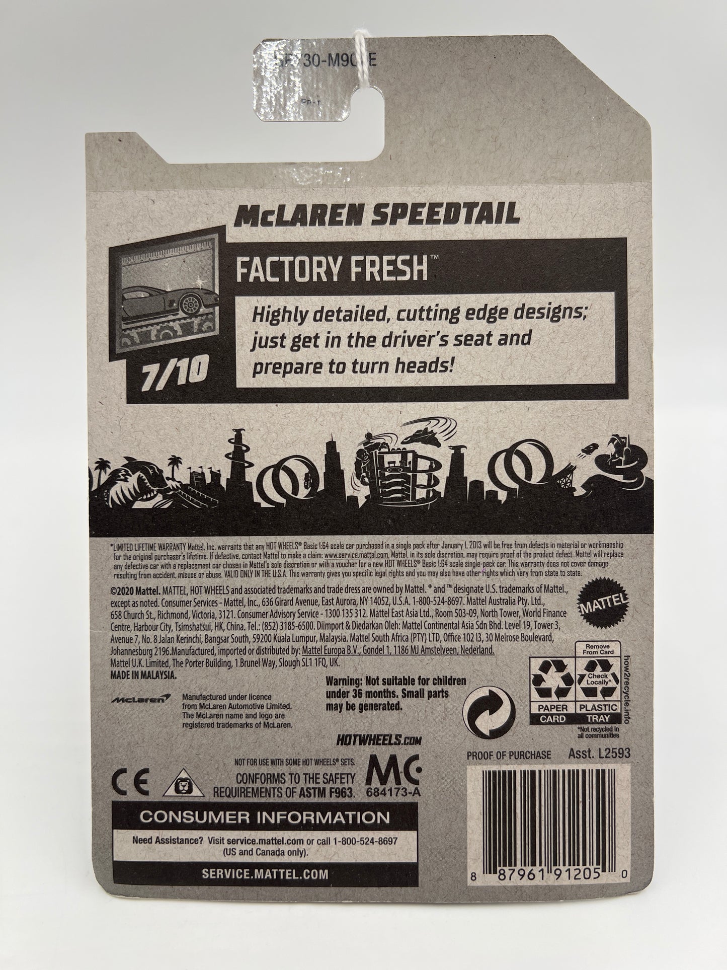 2021 Hot Wheels Factory Fresh #112 McLaren Speedtail Orange 103C