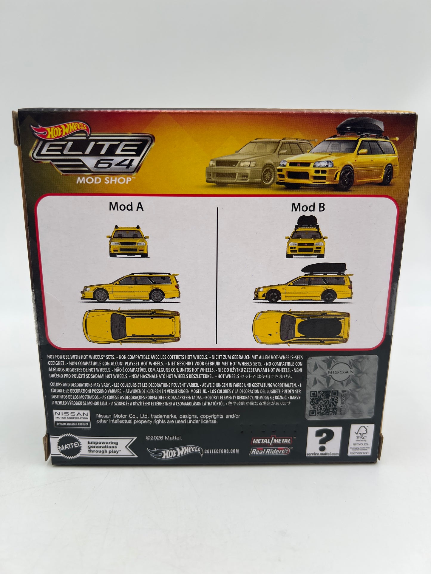 2026 Hot Wheels RLC Elite 64 Mod Shop Nissan Stagea Autech Version 260RS Yellow