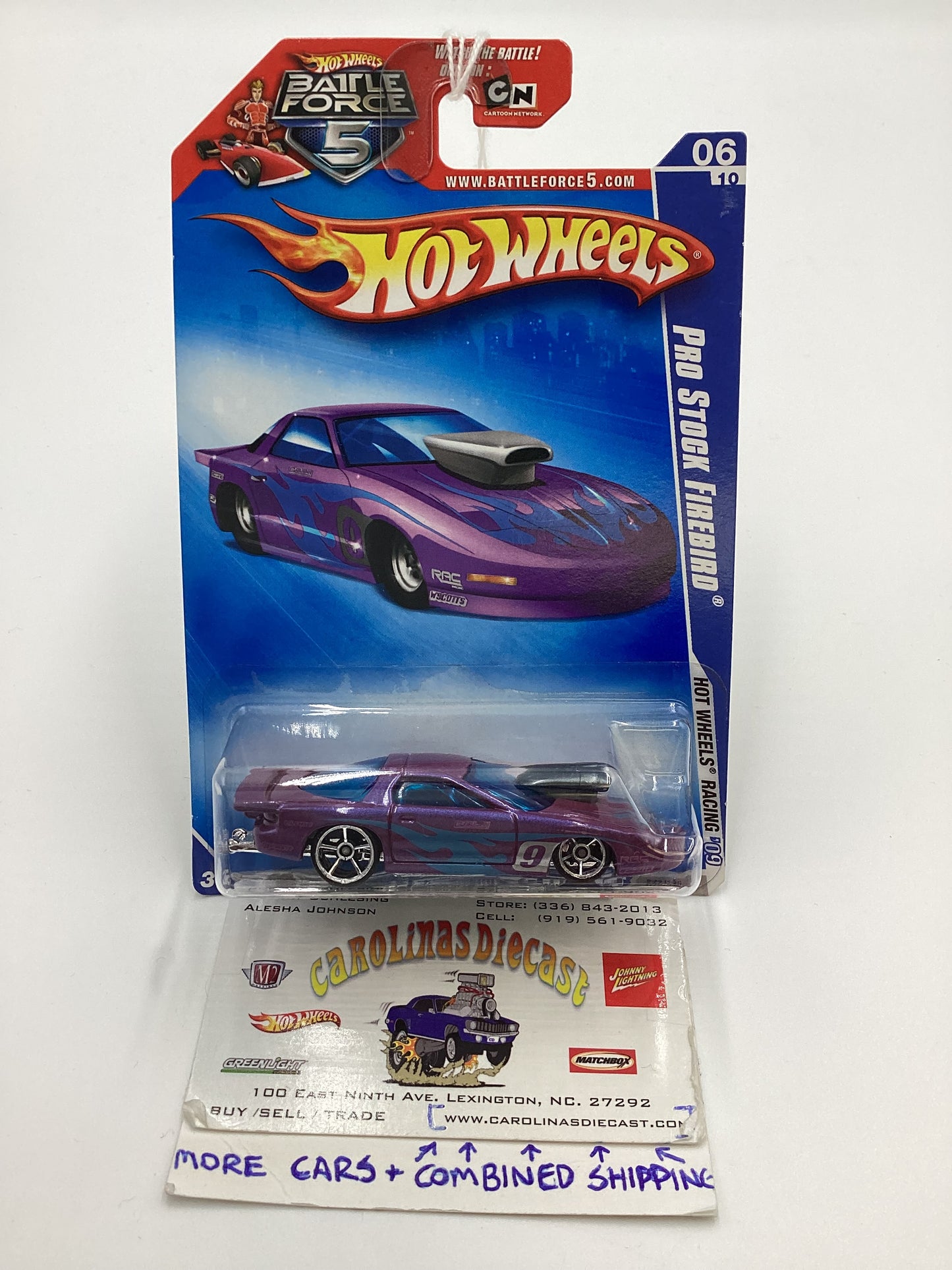 2009 Hot Wheels #072 Pro Stock Firebird Purple 42C