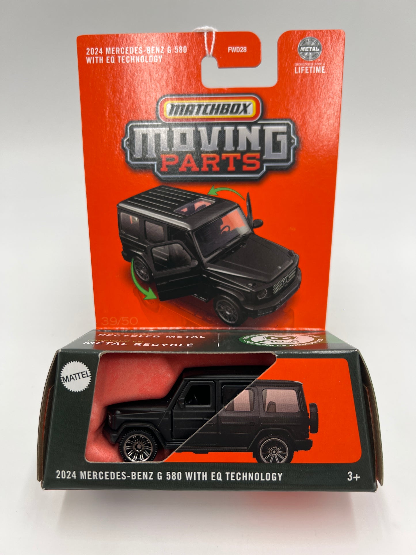 2025 Matchbox Moving Parts #39 2024 Mercedes-Benz G 580 With EQ Technology Black 162D