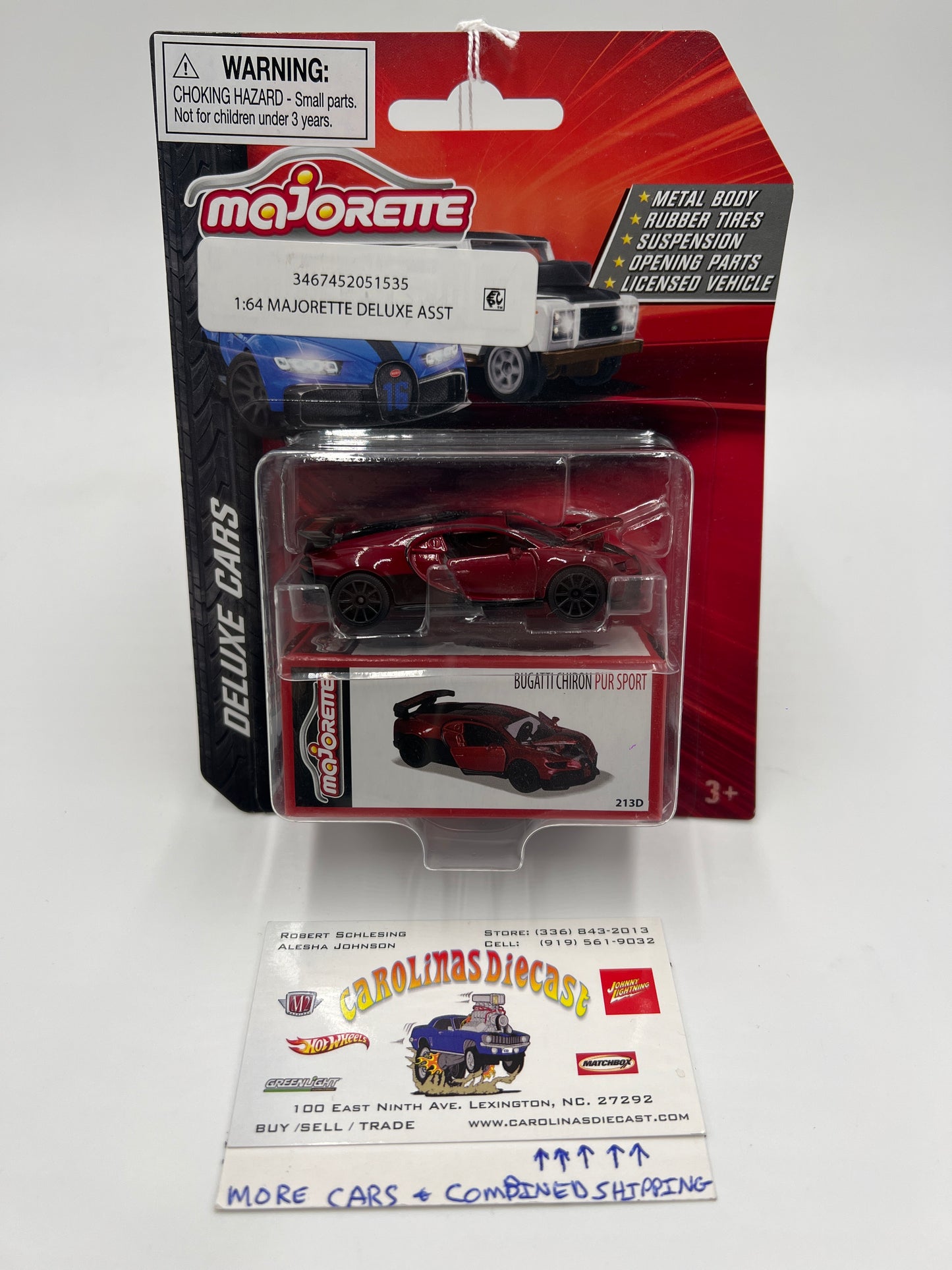 Majorette Deluxe Cars Bugatti Chiron Pur Sport Red 112i