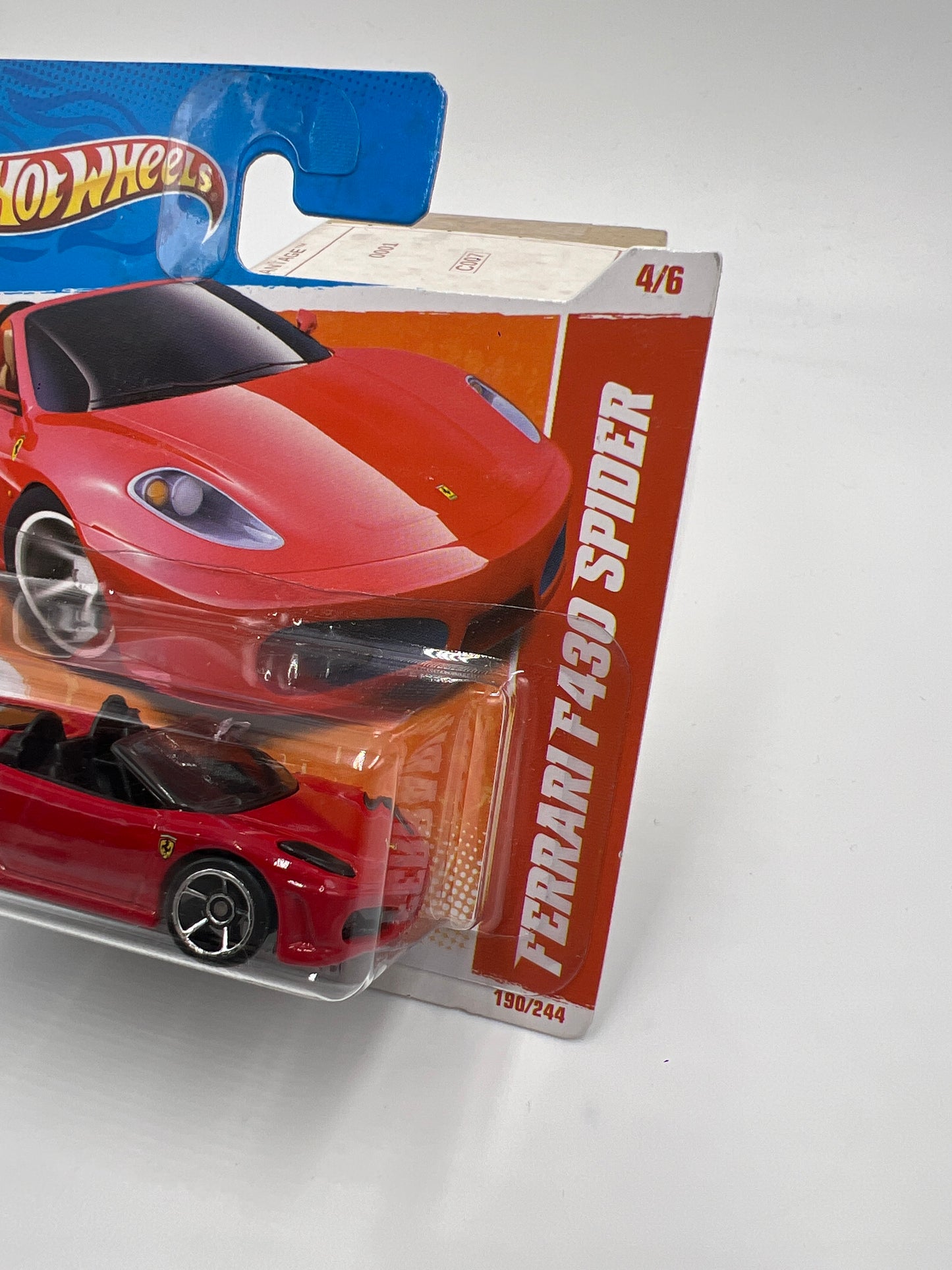 2011 Hot Wheels Thrill Racers Highway #190 Ferrari F430 Spider Red Short Card W/Protector SR
