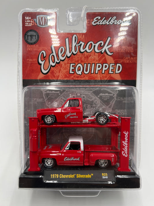 M2 Machines Auto-Lift 2 Pack Edelbrock 1979 Chevrolet Silverado Red R25