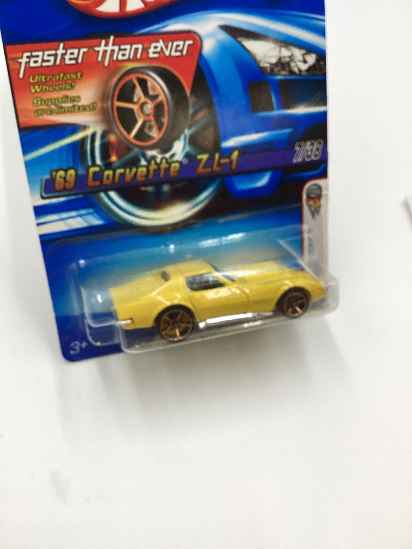 2006 Hot Wheels #007 69 Corvette ZL-1 Yellow faster than ever FTE 2C