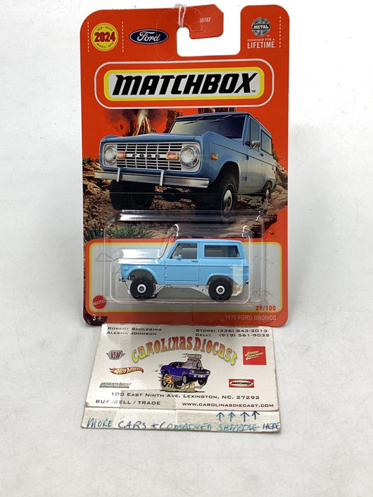 2024 matchbox #29 1970 Ford Bronco 29H