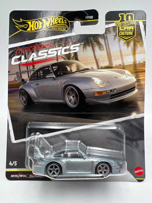 2026 Hot Wheels Premium Modern Classics #4 Porsche 993 GT2 Silver