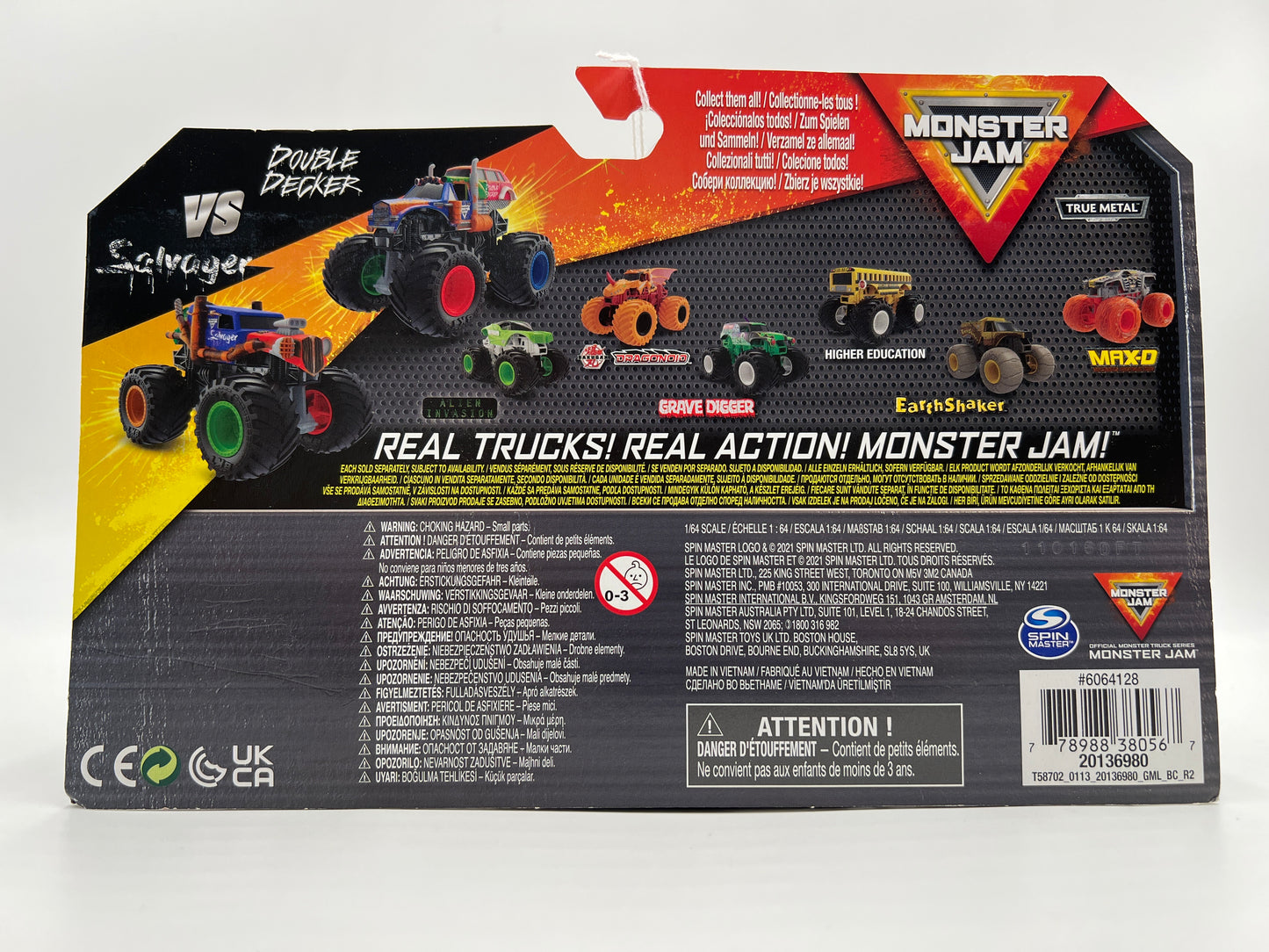 Monster Jam Series 17 2 Pack Salvager Vs Double Decker