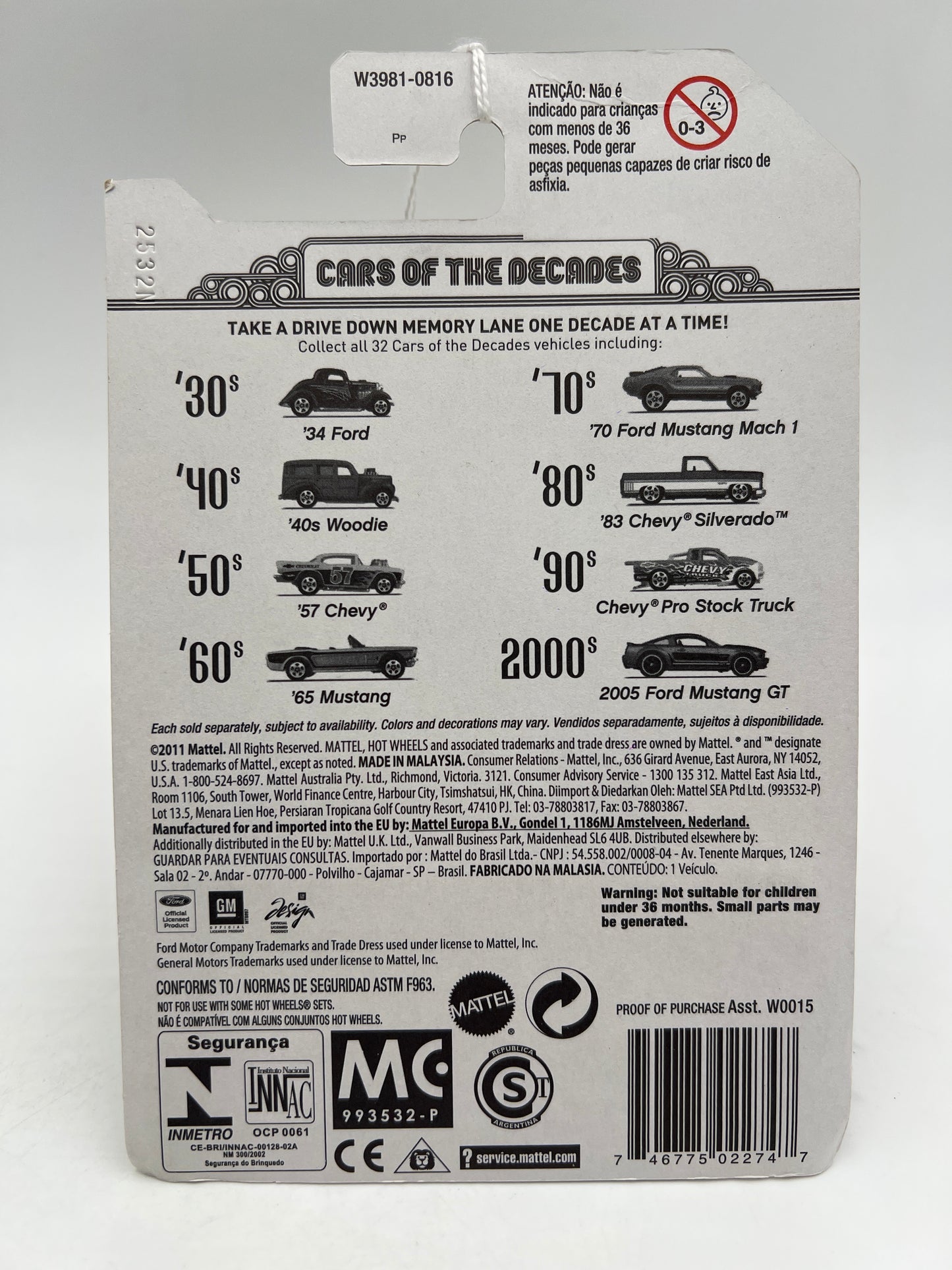 Hot Wheels Cars of the Decades The 30s #2 34 Ford Black 162B