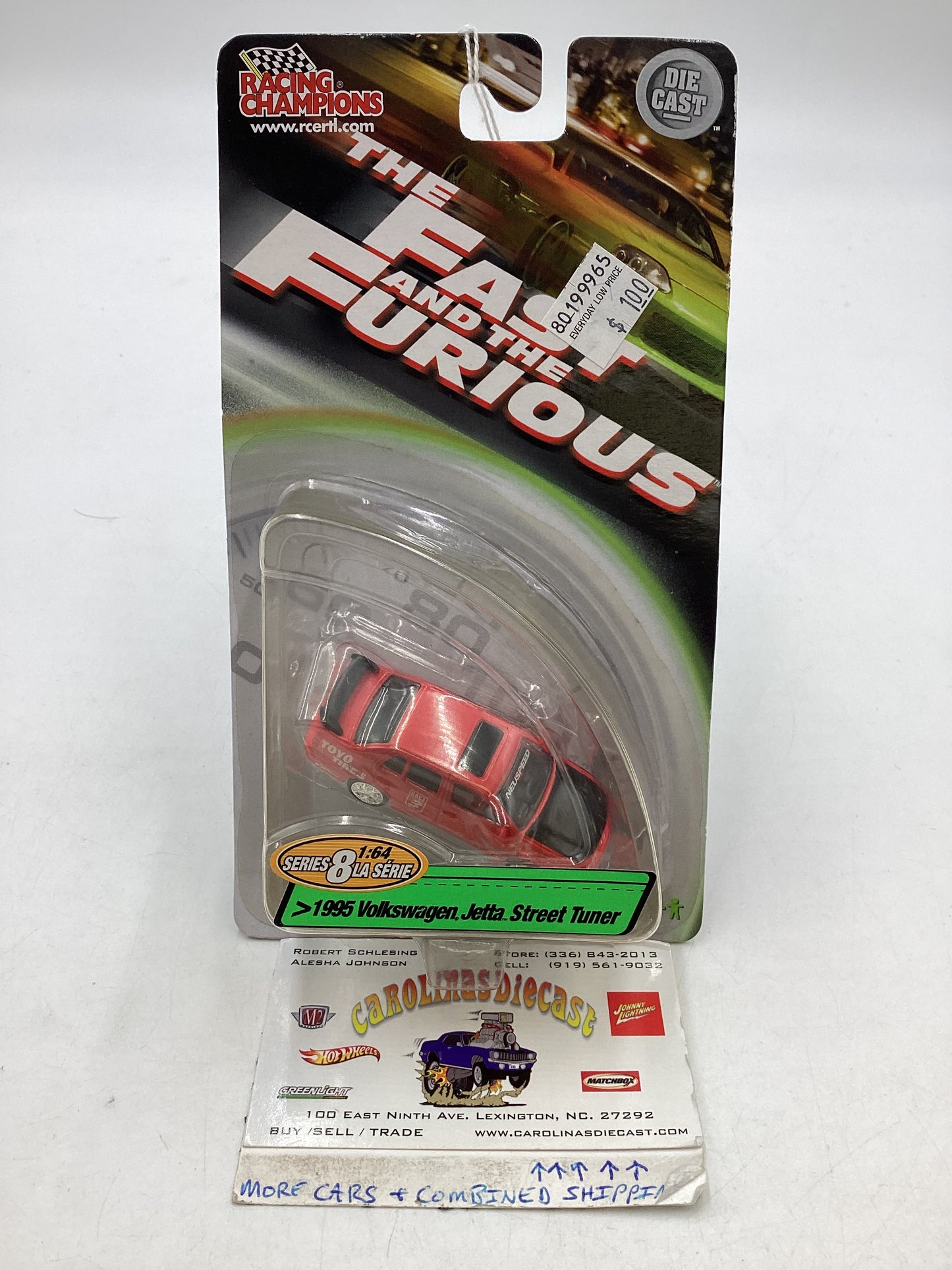 2003 Racing Champions The Fast and Furious 1995 Volkswagen Jetta Street Tuner Red