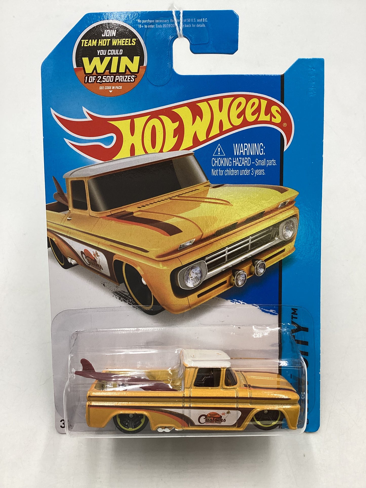 2015 Hot wheels #72 Custom 62 Chevy Yellow