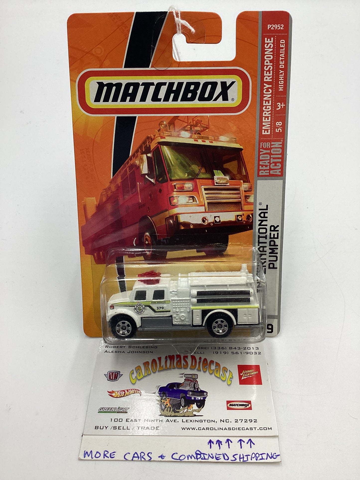 Matchbox Emergency Response #59 International Pumper White 207C