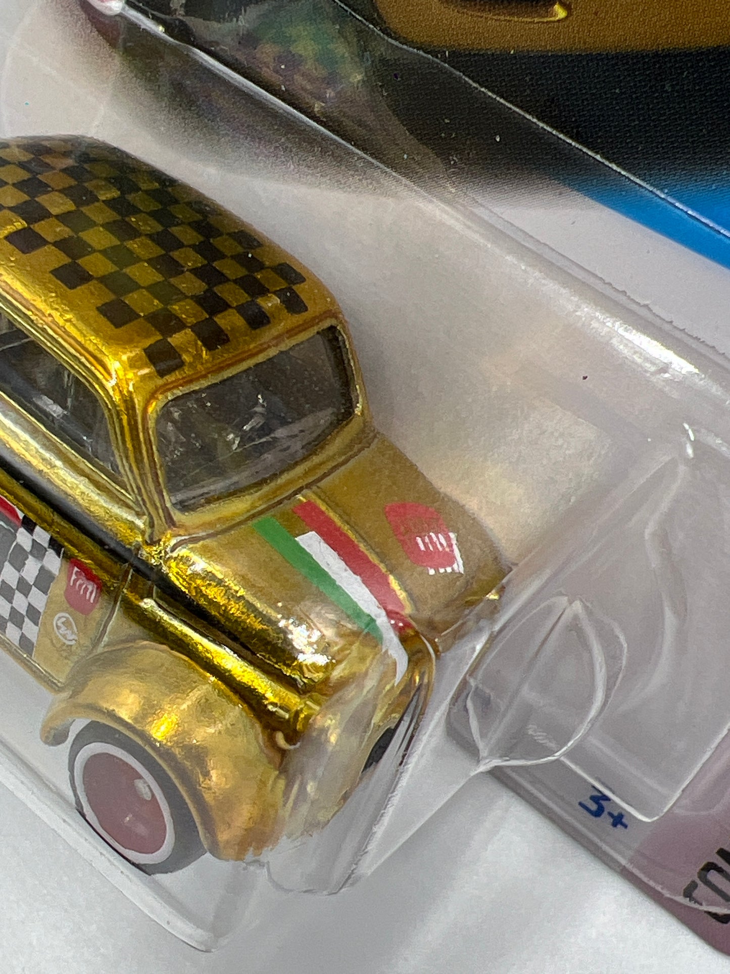 2024 Hot Wheels Super Treasure Hunt #117 60s Fiat 500D Modificado Gold W/Protector