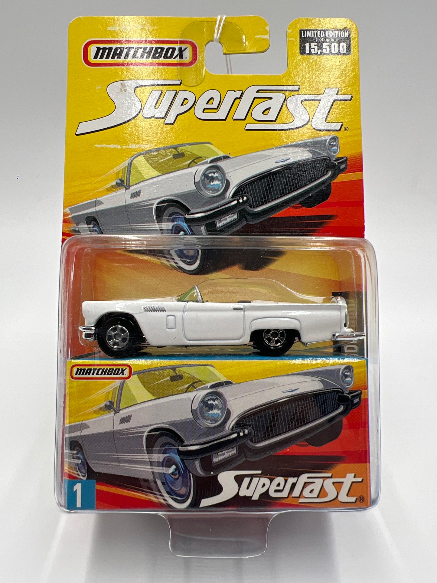 Matchbox Superfast #1 1957 Ford Thunderbird White 167J