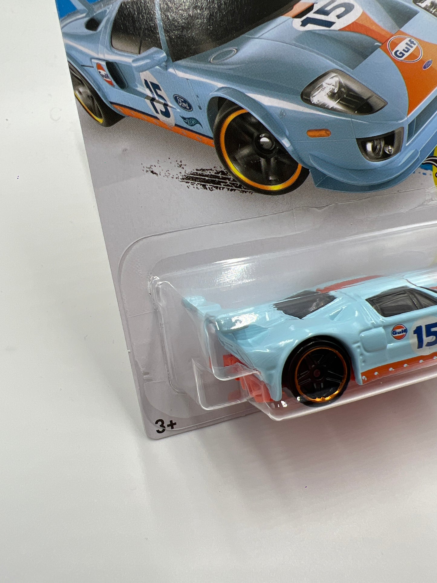 2016 Hot Wheels Speed Graphics #182 Ford GT Gulf Blue Card Not Perfect 22C