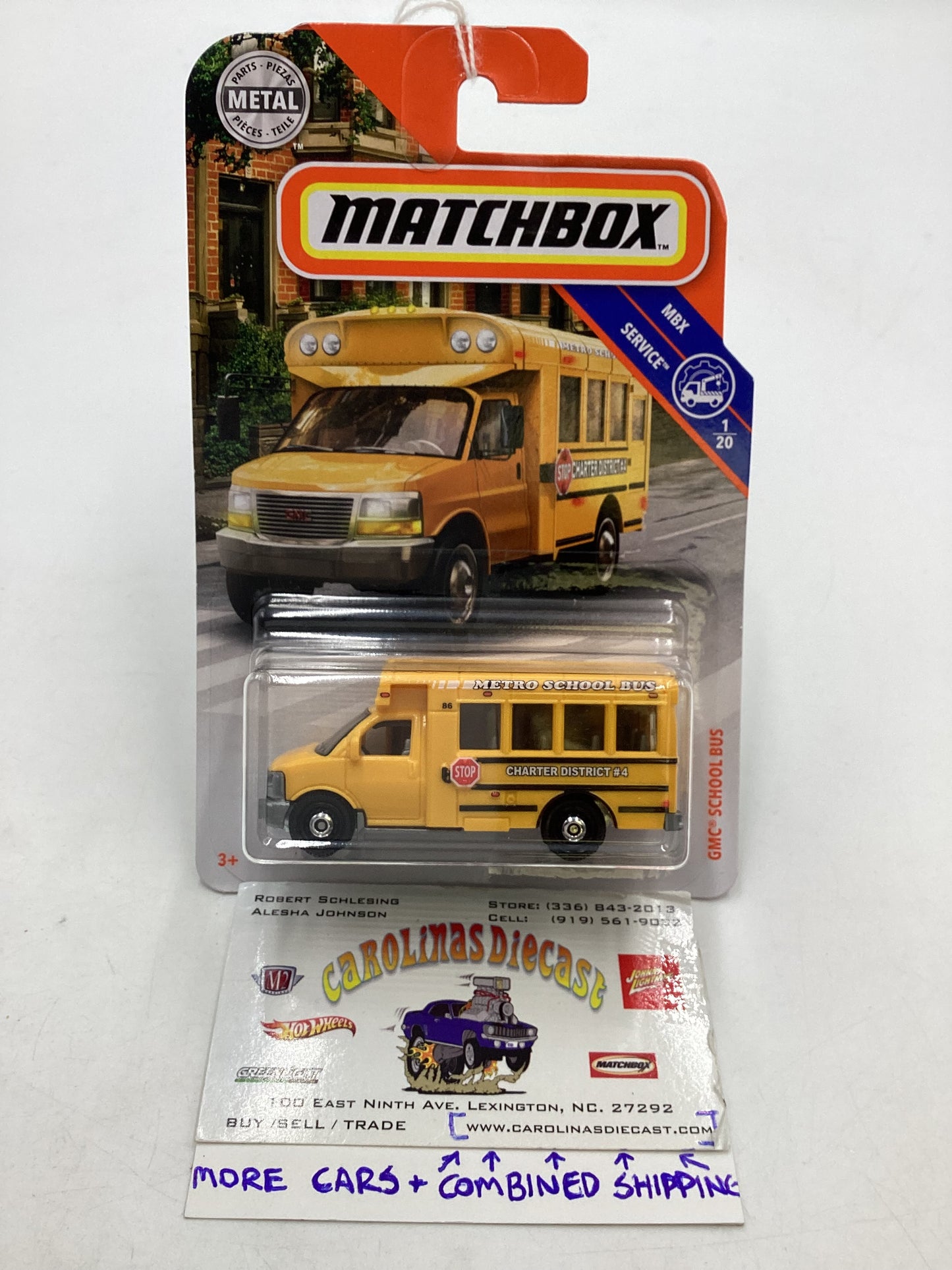 Matchbox MBX Service #1 GMC School Bus Yellow